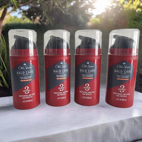4 Count Old Spice Bald Care System Scalp Moisturizer Sunscreen SPF 25, EXP 07/25 - Picture 2 of 7